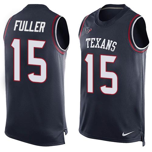 Nike Texans #15 Will Fuller Navy Blue Team Color Men's Stitched NFL Limited Tank Top Jersey