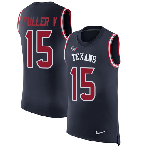 Nike Texans #15 Will Fuller V Navy Blue Team Color Men's Stitched NFL Limited Rush Tank Top Jersey Nike Texans #15 Will Fuller V Navy Blue Team Color Men's Stitched NFL Limited Rush Tank Top Jersey