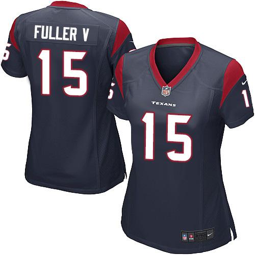 Nike Texans #15 Will Fuller V Navy Blue Team Color Women's Stitched NFL Elite Jersey