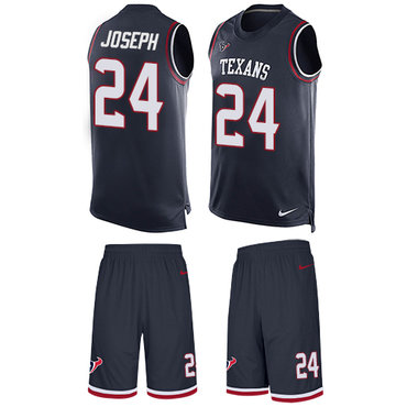Nike Texans #24 Johnathan Joseph Navy Blue Team Color Men's Stitched NFL Limited Tank Top Suit Jersey Nike Texans #24 Johnathan Joseph Navy Blue Team Color Men's Stitched NFL Limited Tank Top Suit Jersey