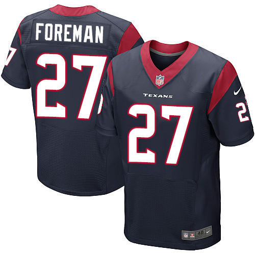 Nike Texans #27 D'Onta Foreman Navy Blue Team Color Men's Stitched NFL Elite Jersey Nike Texans #27 D'Onta Foreman Navy Blue Team Color Men's Stitched NFL Elite Jersey