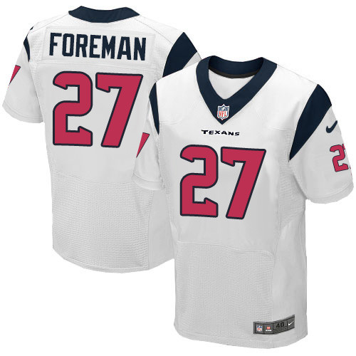 Nike Texans #27 D'Onta Foreman White Men's Stitched NFL Elite Jersey Nike Texans #27 D'Onta Foreman White Men's Stitched NFL Elite Jersey