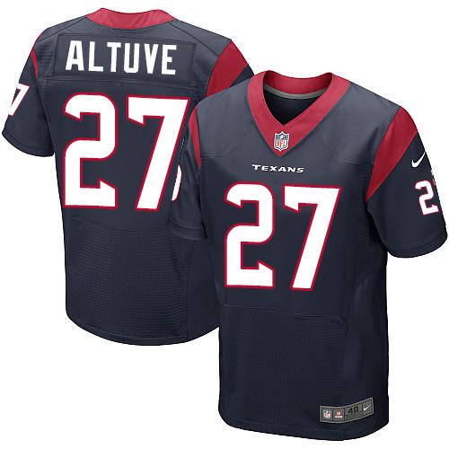 Nike Texans #27 Jose Altuve Navy Blue Team Color Men's Stitched NFL Elite Jersey Nike Texans #27 Jose Altuve Navy Blue Team Color Men's Stitched NFL Elite Jersey