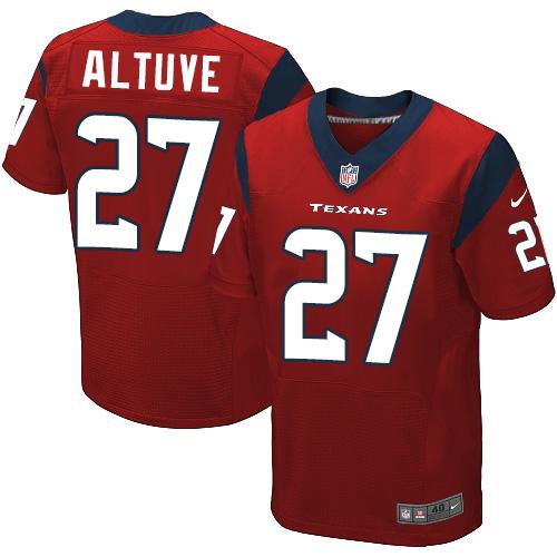 Nike Texans #27 Jose Altuve Red Alternate Men's Stitched NFL Elite Jersey Nike Texans #27 Jose Altuve Red Alternate Men's Stitched NFL Elite Jersey