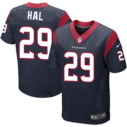 Nike Texans #29 Andre Hal Navy Blue Team Color Men's Stitched NFL Elite Jersey Nike Texans #29 Andre Hal Navy Blue Team Color Men's Stitched NFL Elite Jersey