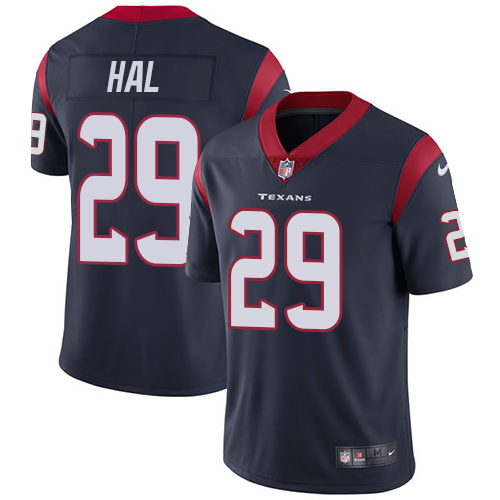 Nike Texans #29 Andre Hal Navy Blue Team Color Men's Stitched NFL Vapor Untouchable Limited Jersey