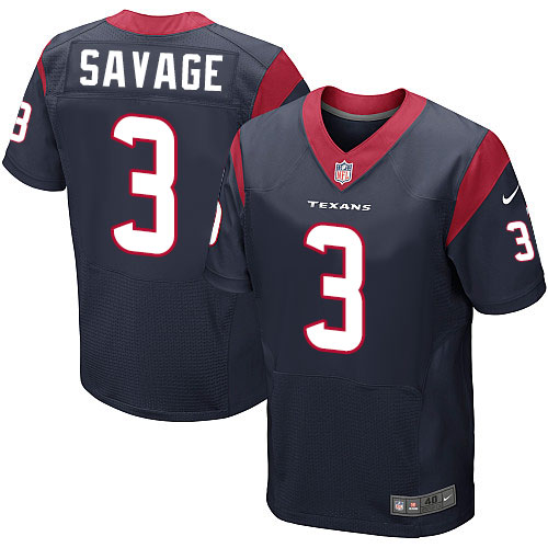 Nike Texans #3 Tom Savage Navy Blue Team Color Men's Stitched NFL Elite Jersey Nike Texans #3 Tom Savage Navy Blue Team Color Men's Stitched NFL Elite Jersey