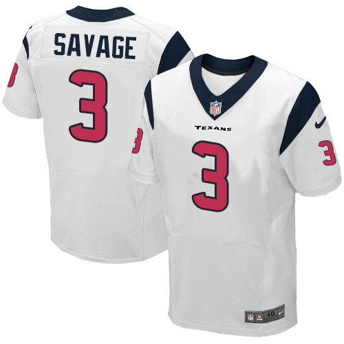 Nike Texans #3 Tom Savage White Men's Stitched NFL Elite Jersey Nike Texans #3 Tom Savage White Men's Stitched NFL Elite Jersey