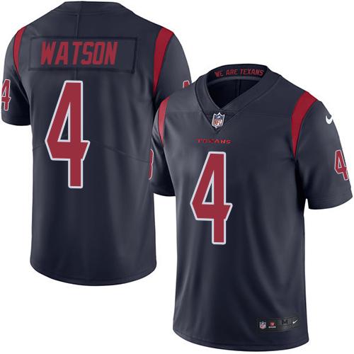 Nike Texans #4 Deshaun Watson Navy Blue Men's Stitched NFL Limited Rush Jersey Nike Texans #4 Deshaun Watson Navy Blue Men's Stitched NFL Limited Rush Jersey