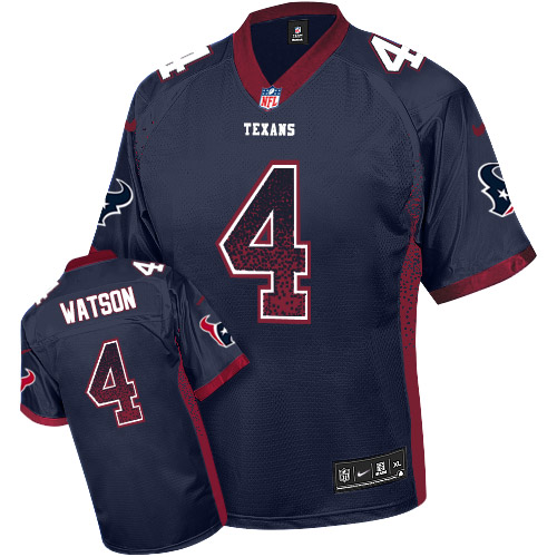Nike Texans #4 Deshaun Watson Navy Blue Team Color Men's Stitched NFL Elite Drift Fashion Jersey Nike Texans #4 Deshaun Watson Navy Blue Team Color Men's Stitched NFL Elite Drift Fashion Jersey