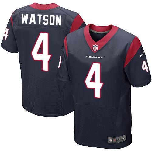 Nike Texans #4 Deshaun Watson Navy Blue Team Color Men's Stitched NFL Elite Jersey Nike Texans #4 Deshaun Watson Navy Blue Team Color Men's Stitched NFL Elite Jersey