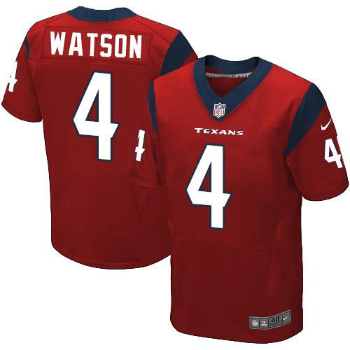 Nike Texans #4 Deshaun Watson Red Alternate Men's Stitched NFL Elite Jersey Nike Texans #4 Deshaun Watson Red Alternate Men's Stitched NFL Elite Jersey