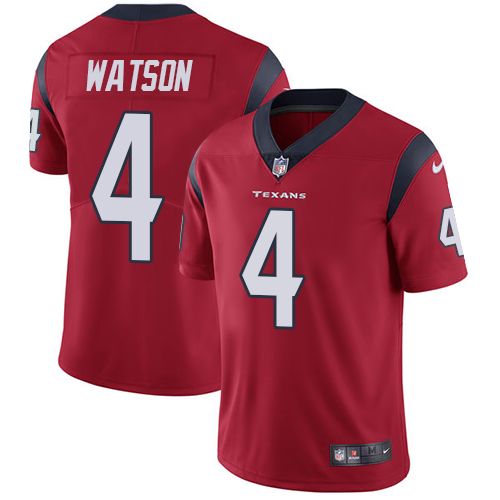 Nike Texans #4 Deshaun Watson Red Alternate Men's Stitched NFL Vapor Untouchable Limited Jersey Nike Texans #4 Deshaun Watson Red Alternate Men's Stitched NFL Vapor Untouchable Limited Jersey