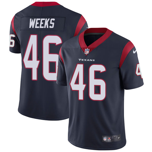Nike Texans #46 Jon Weeks Navy Blue Team Color Men's Stitched NFL Vapor Untouchable Limited Jersey Nike Texans #46 Jon Weeks Navy Blue Team Color Men's Stitched NFL Vapor Untouchable Limited Jersey