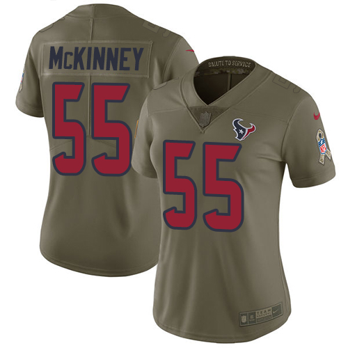 Nike Texans #55 Benardrick McKinney Olive Women's Stitched NFL Limited 2017 Salute to Service Jersey Nike Texans #55 Benardrick McKinney Olive Women's Stitched NFL Limited 2017 Salute to Service Jersey