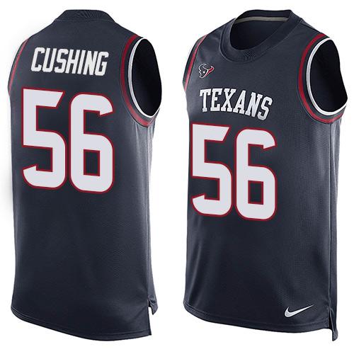 Nike Texans #56 Brian Cushing Navy Blue Team Color Men's Stitched NFL Limited Tank Top Jersey Nike Texans #56 Brian Cushing Navy Blue Team Color Men's Stitched NFL Limited Tank Top Jersey