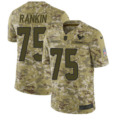 Nike Texans #75 Martinas Rankin Camo Men's Stitched NFL Limited 2018 Salute To Service Jersey Nike Texans #75 Martinas Rankin Camo Men's Stitched NFL Limited 2018 Salute To Service Jersey