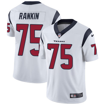 Nike Texans #75 Martinas Rankin White Men's Stitched NFL Vapor Untouchable Limited Jersey