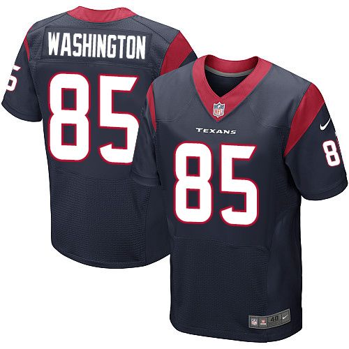 Nike Texans #85 Nate Washington Navy Blue Team Color Men's Stitched NFL Elite Jersey