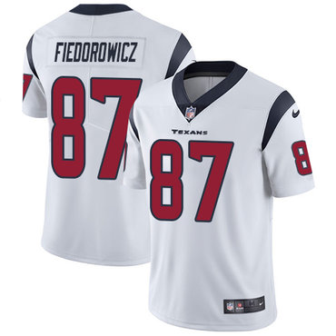 Nike Texans #87 C.J. Fiedorowicz White Men's Stitched NFL Vapor Untouchable Limited Jersey