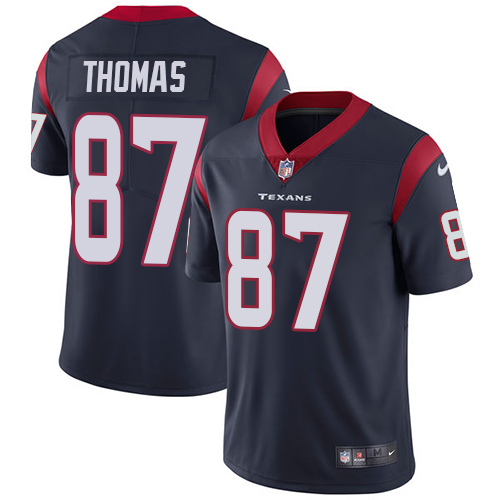 Nike Texans #87 Demaryius Thomas Navy Blue Team Color Men's Stitched NFL Vapor Untouchable Limited Jersey