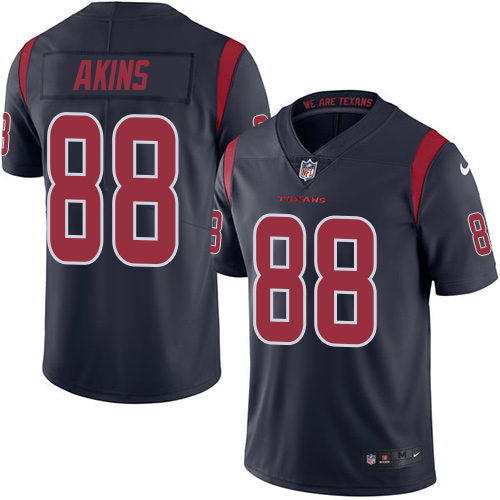 Nike Texans #88 Jordan Akins Navy Blue Men's Stitched NFL Limited Rush Jersey Nike Texans #88 Jordan Akins Navy Blue Men's Stitched NFL Limited Rush Jersey