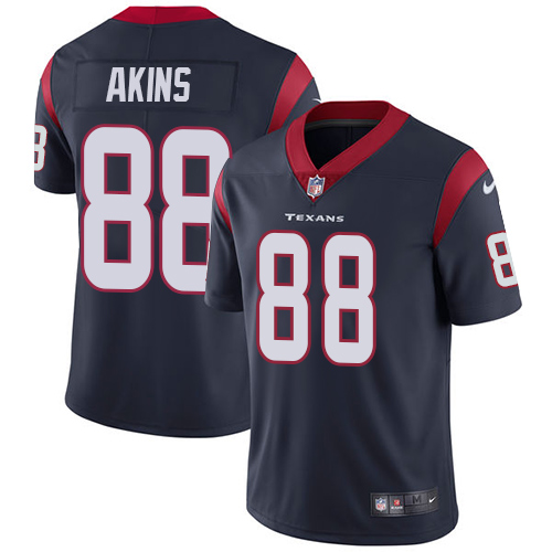 Nike Texans #88 Jordan Akins Navy Blue Team Color Men's Stitched NFL Vapor Untouchable Limited Jersey Nike Texans #88 Jordan Akins Navy Blue Team Color Men's Stitched NFL Vapor Untouchable Limited Jersey