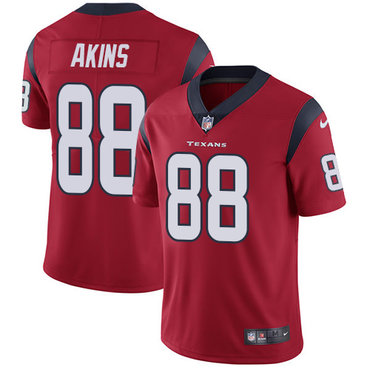 Nike Texans #88 Jordan Akins Red Alternate Men's Stitched NFL Vapor Untouchable Limited Jersey