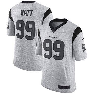 Nike Texans #99 J.J. Watt Gray Men's Stitched NFL Limited Gridiron Gray II Jersey Nike Texans #99 J.J. Watt Gray Men's Stitched NFL Limited Gridiron Gray II Jersey