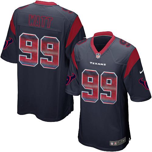 Nike Texans #99 J.J. Watt Navy Blue Team Color Men's Stitched NFL Limited Strobe Jersey Nike Texans #99 J.J. Watt Navy Blue Team Color Men's Stitched NFL Limited Strobe Jersey