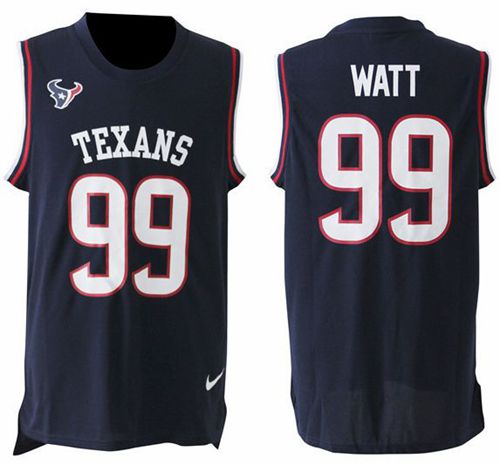 Nike Texans #99 J.J. Watt Navy Blue Team Color Men's Stitched NFL Limited Tank Top Jersey Nike Texans #99 J.J. Watt Navy Blue Team Color Men's Stitched NFL Limited Tank Top Jersey