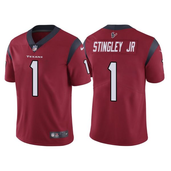 Nike Texans 1 Derek Stingley Jr. Red 2022 NFL Draft Vapor Untouchable Limited Jersey Nike Texans 1 Derek Stingley Jr. Red 2022 NFL Draft Vapor Untouchable Limited Jersey