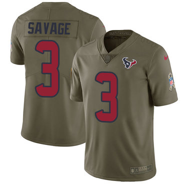 Nike Texans 3 Tom Savage Olive Salute To Service Limited Jersey Nike Texans 3 Tom Savage Olive Salute To Service Limited Jersey