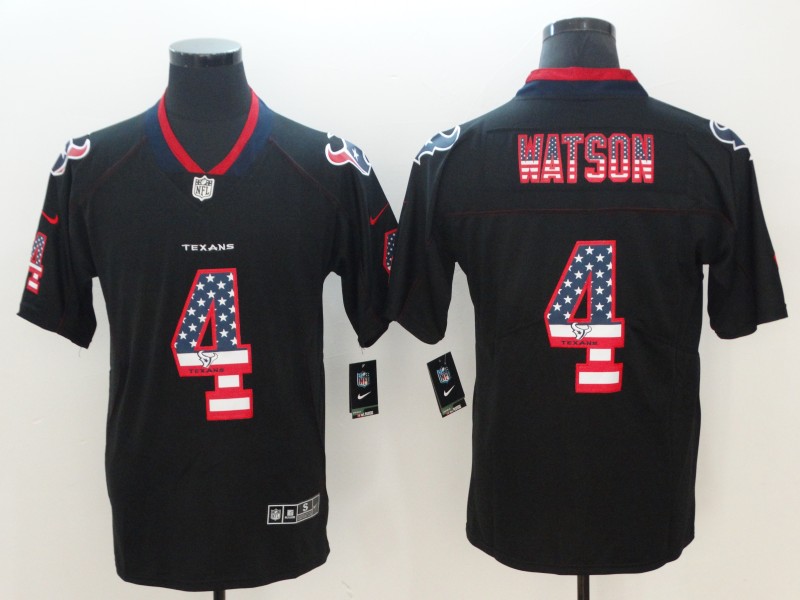 Nike Texans 4 Deshaun Watson Black USA Flag Fashion Color Rush Limited Jersey Nike Texans 4 Deshaun Watson Black USA Flag Fashion Color Rush Limited Jersey