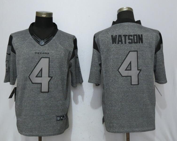 Nike Texans 4 Deshaun Watson Gray Gridiron Gray Limited Jersey Nike Texans 4 Deshaun Watson Gray Gridiron Gray Limited Jersey