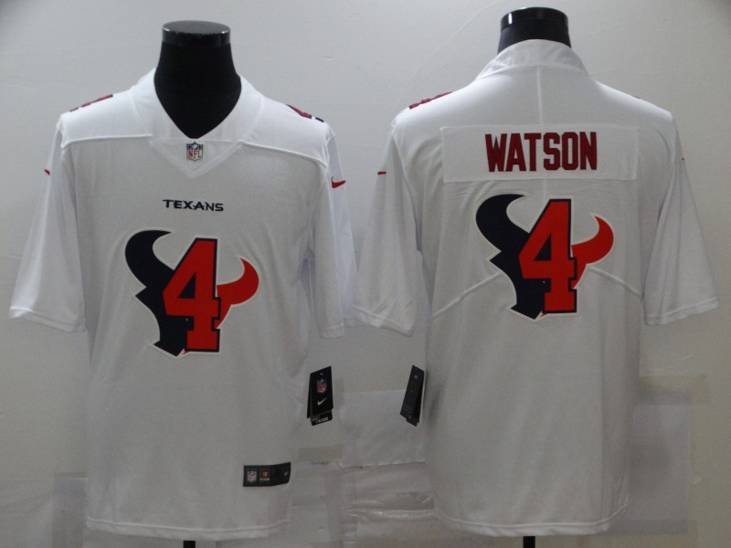 Nike Texans 4 Deshaun Watson White Shadow Logo Limited Jersey Nike Texans 4 Deshaun Watson White Shadow Logo Limited Jersey