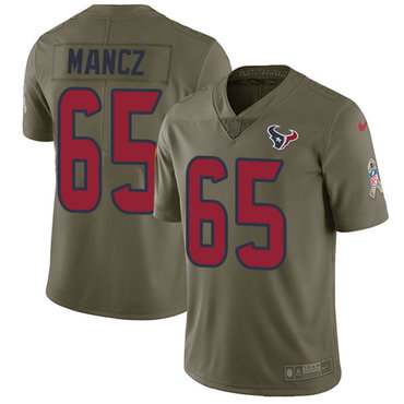 Nike Texans 65 Greg Mancz Olive Salute To Service Limited Jersey Nike Texans 65 Greg Mancz Olive Salute To Service Limited Jersey