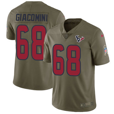 Nike Texans 68 Breno Giacomini Olive Salute To Service Limited Jersey Nike Texans 68 Breno Giacomini Olive Salute To Service Limited Jersey