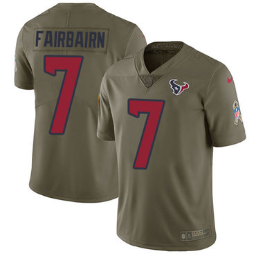 Nike Texans 7 Ka'imi Fairbairn Olive Salute To Service Limited Jersey Nike Texans 7 Ka'imi Fairbairn Olive Salute To Service Limited Jersey
