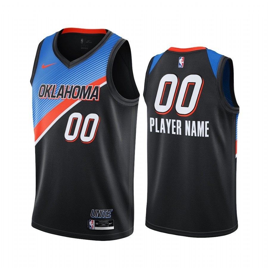 Nike Thunder Personalized Black NBA Swingman 2020-21 City Edition Jersey Nike Thunder Personalized Black NBA Swingman 2020-21 City Edition Jersey