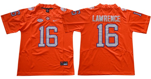 Nike Tigers #16 Trevor Lawrence Orange Limited Stitched NCAA Jersey