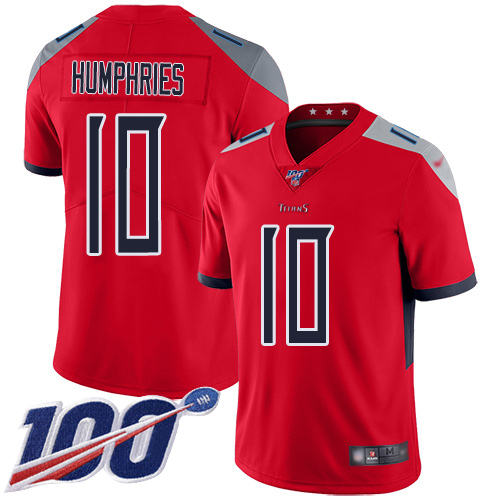 Nike Titans #10 Adam Humphries Red Men's Stitched Football Limited Inverted Legend 100th Season Jersey Nike Titans #10 Adam Humphries Red Men's Stitched Football Limited Inverted Legend 100th Season Jersey