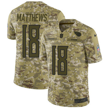 Nike Titans #18 Rishard Matthews Camo Men's Stitched NFL Limited 2018 Salute To Service Jersey Nike Titans #18 Rishard Matthews Camo Men's Stitched NFL Limited 2018 Salute To Service Jersey
