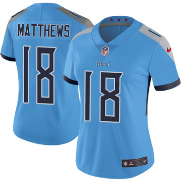Nike Titans #18 Rishard Matthews Light Blue Team Color Women's Stitched NFL Vapor Untouchable Limited Jersey Nike Titans #18 Rishard Matthews Light Blue Team Color Women's Stitched NFL Vapor Untouchable Limited Jersey
