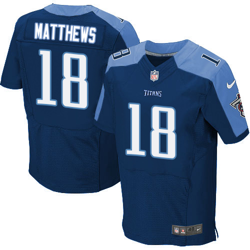 Nike Titans #18 Rishard Matthews Navy Blue Alternate Men's Stitched NFL Elite Jersey Nike Titans #18 Rishard Matthews Navy Blue Alternate Men's Stitched NFL Elite Jersey
