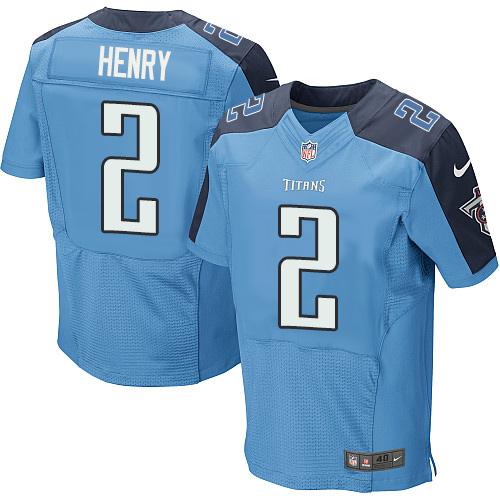 Nike Titans #2 Derrick Henry Light Blue Team Color Men's Stitched NFL Elite Jersey Nike Titans #2 Derrick Henry Light Blue Team Color Men's Stitched NFL Elite Jersey