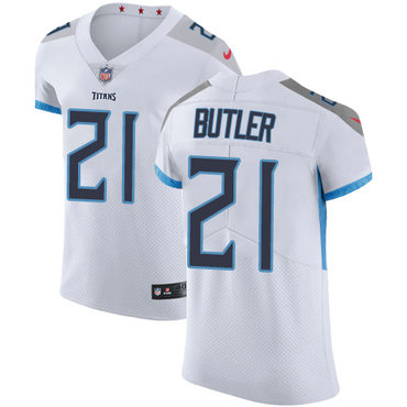 Nike Titans #21 Malcolm Butler White Men's Stitched NFL Vapor Untouchable Elite Jersey Nike Titans #21 Malcolm Butler White Men's Stitched NFL Vapor Untouchable Elite Jersey