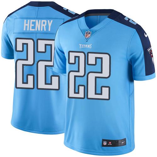 Nike Titans #22 Derrick Henry Light Blue Men's Stitched NFL Limited Rush Jersey Nike Titans #22 Derrick Henry Light Blue Men's Stitched NFL Limited Rush Jersey