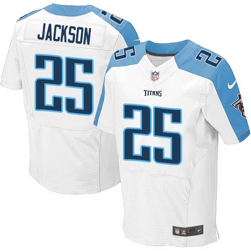 Nike Titans #25 Adoree' Jackson White Men's Stitched NFL Elite Jersey
