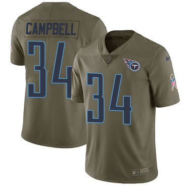 Nike Titans #34 Earl Campbell Olive Men's Stitched NFL Limited 2017 Salute to Service Jersey Nike Titans #34 Earl Campbell Olive Men's Stitched NFL Limited 2017 Salute to Service Jersey